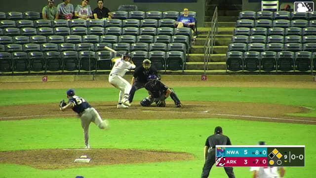 Jonny Farmelo singles on a line drive to right fielder Alberto Rodriguez. Jared Sundstrom scores. Josh Hood to 2nd.