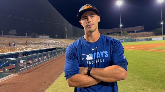 Mason Auer on transition to pitching, his development