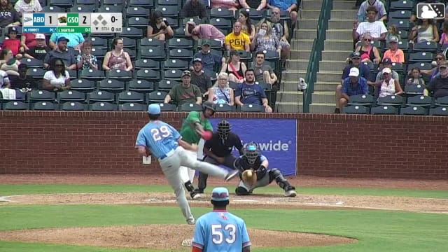Michael Forret records his ninth strikeout