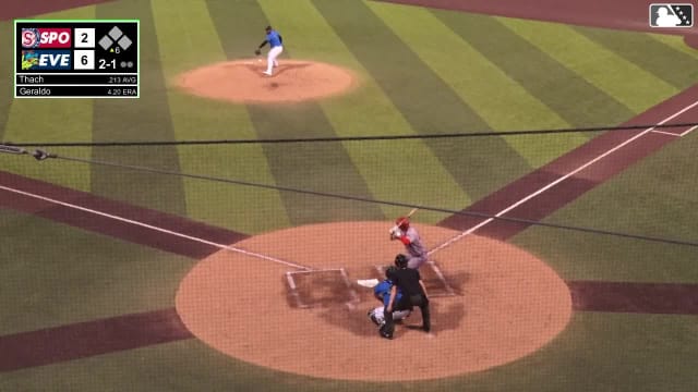 Tanner Thach homers (6) on a fly ball to right field.