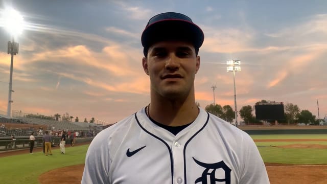 Josue Briceño discusses his three-homer game