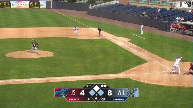 Angel Feliz triples (4) on a fly ball to center fielder Wuilfredo Antunez. Yeremy Cabrera scores.