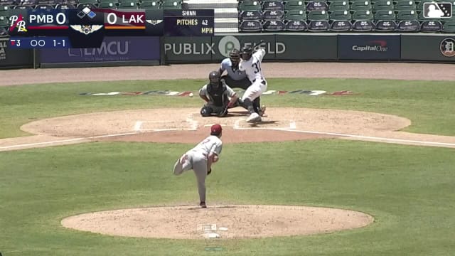 Jesus Pinto triples (3) on a line drive to right fielder Matthew Miura. Jack Goodman scores.