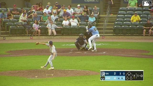 Jared Sundstrom homers (6) on a fly ball to left field.