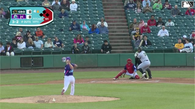 Axiel Plaz homers (7) on a fly ball to center field.