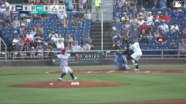 Johanfran Garcia homers (14) on a fly ball to left center field.