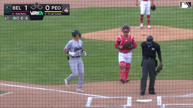 Fenwick Trimble hits his first professional home run