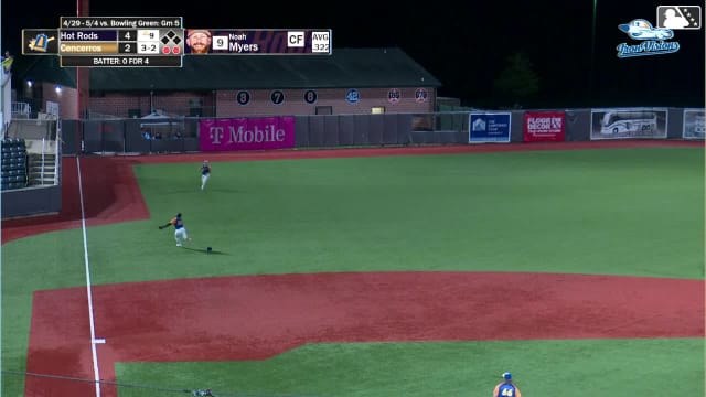 Anderson De Los Santos' nice sliding grab