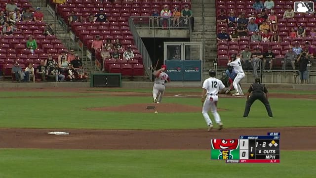 Brandon Winokur homers (5) on a fly ball to center field. Marek Houston scores.