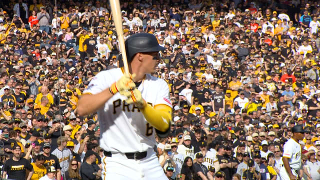 Konnor Griffin hits an RBI double in first MLB at-bat