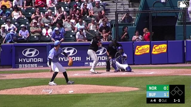 Creed Willems homers (15) on a fly ball to center field.