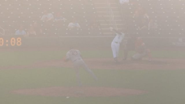 Jared Thomas delivers a bases-loaded triple