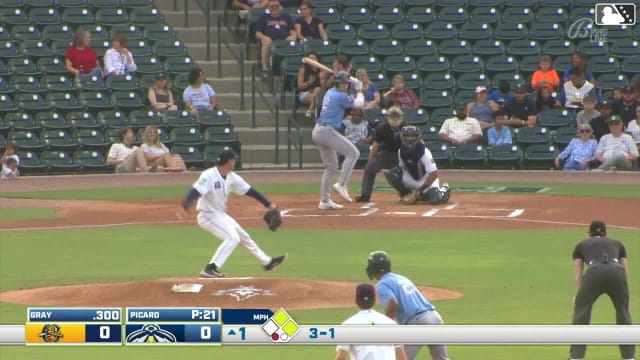 Taitn Gray doubles (11) on a line drive to right fielder Daniel Lopez. Andreimi Antunez scores. Cooper Flemming to 3rd.