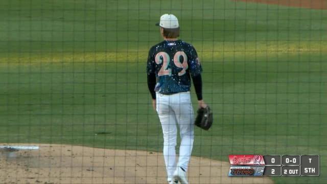 Mason Peter's five scoreless innings