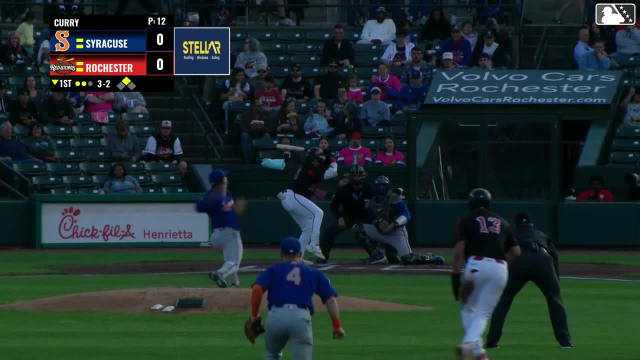 Abimelec Ortiz singles on a line drive to right fielder Ryan Clifford. Yohandy Morales scores.
