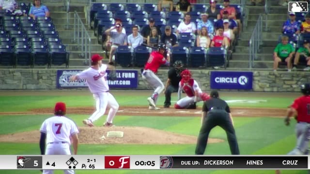 Kevin Alvarez singles on a ground ball to center fielder Gavin Fien. Josh Wakefield scores.