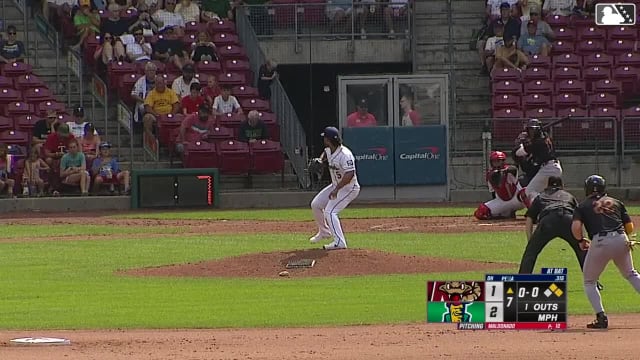 Cleiber Maldonado In play, run(s) to Luis Peña
