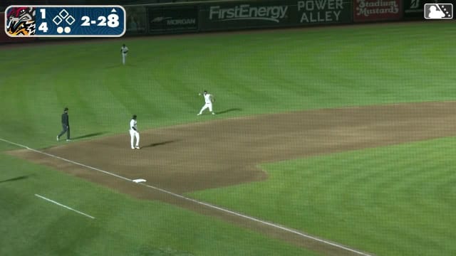 Alex Mooney makes a nice sliding stop