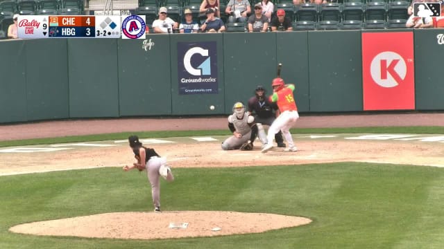 Caleb Lomavita homers (14) on a fly ball to left center field. Elijah Green scores.