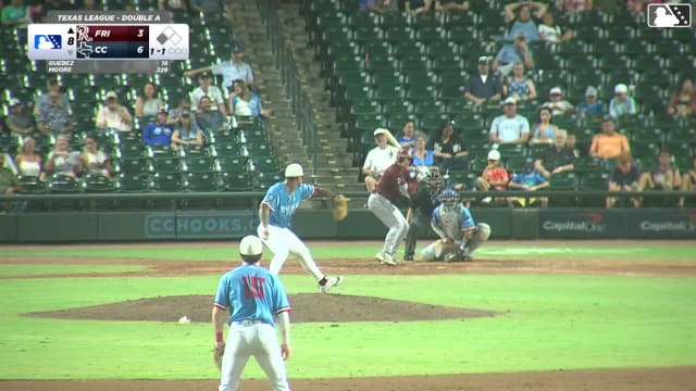 Malcolm Moore triples (2) on a sharp fly ball to right fielder Tyler Whitaker. Arturo Disla scores.