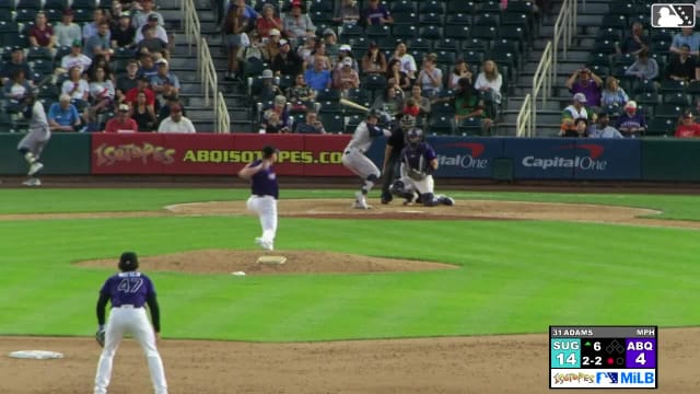 Zach Cole homers (2) on a fly ball to left field.