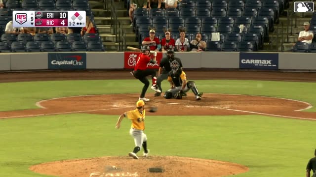 Gavin Kilen singles on a line drive to right fielder Justice Bigbie. Diego Velasquez scores.