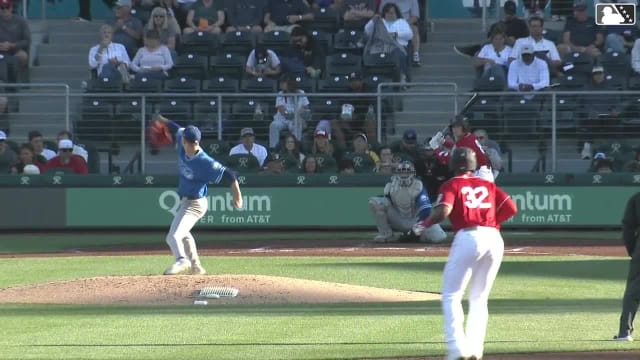 Brock Rodden singles on a ground ball to center fielder Zach Ehrhard. Lazaro Montes scores.