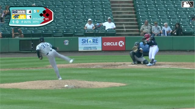 Devin Saltiban homers (5) on a fly ball to center field.