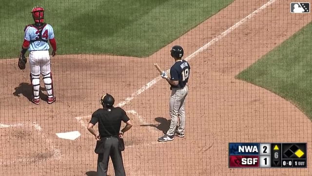 Chase Davis makes a diving catch