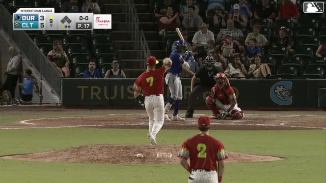 Tre' Morgan homers (9) on a fly ball to center field.