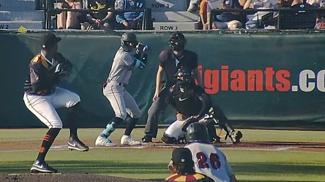 Yunior Marte's first strikeout for Single-A San Jose 