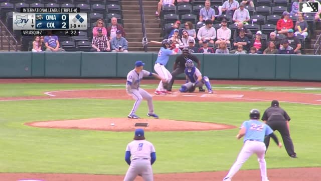 Ralphy Velazquez homers (12) on a fly ball to right field. David Fry scores. Kyle Manzardo scores.
