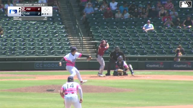 Dylan Dreiling homers (12) on a fly ball to left field.