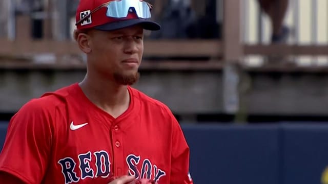 Kristian Campbell's nice grab at second