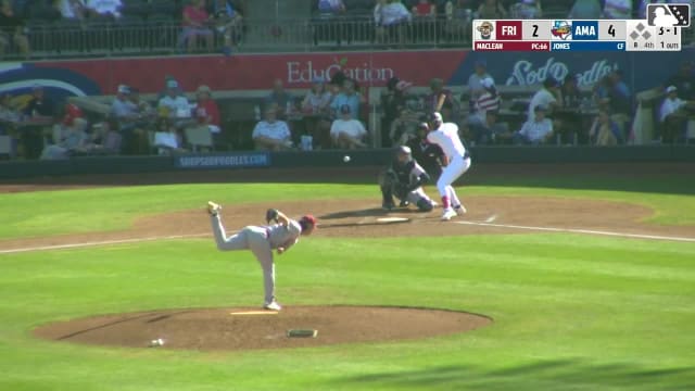 Druw Jones homers (3) on a fly ball to center field.