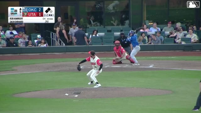 Zach Ehrhard triples (2) on a fly ball to center fielder Nelson Rada. Alex Freeland scores. James Tibbs III scores.