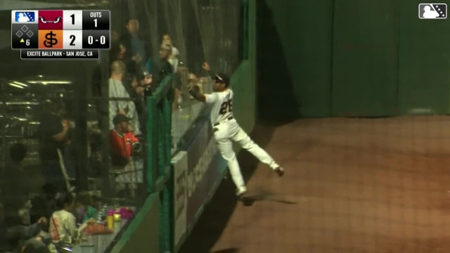 Oliver Tejada's leaping catch at the netting