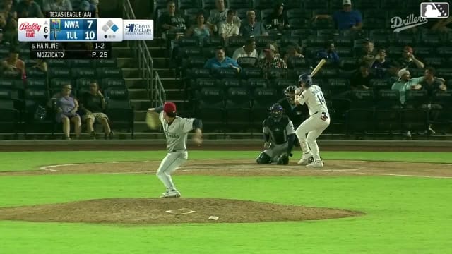 Elijah Hainline homers (10) on a fly ball to right field. Jake Gelof scores.