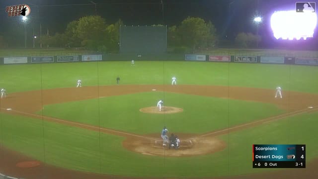 Jett Williams homers (1) on a fly ball to center field.