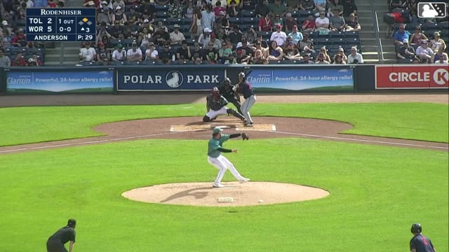 Max Anderson homers (8) on a fly ball to left field. Max Clark scores.
