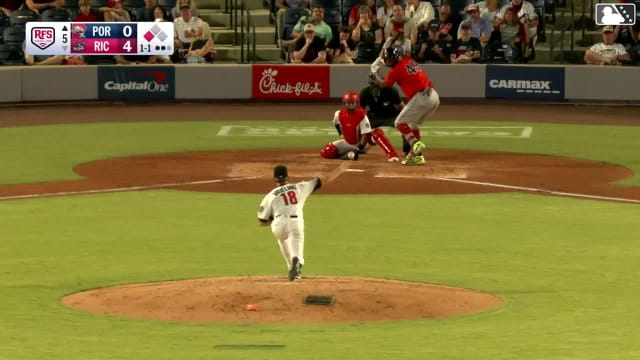 Justin Gonzales homers (2) on a fly ball to center field. Miguel Bleis scores.