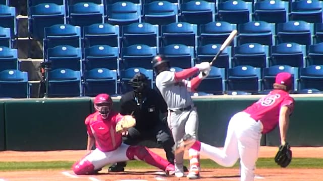 Jhonny Level's first-pitch solo home run 