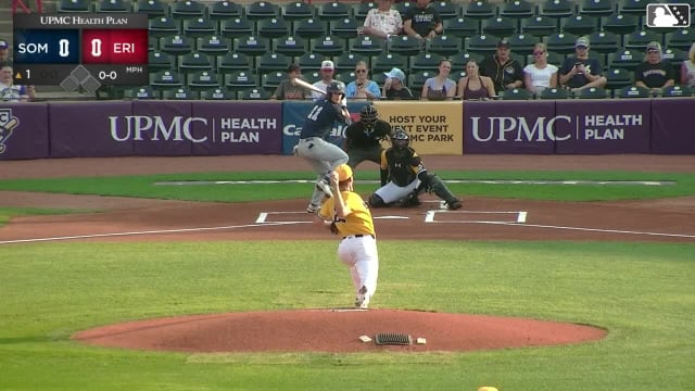 Core Jackson homers (1) on a fly ball to right center field.