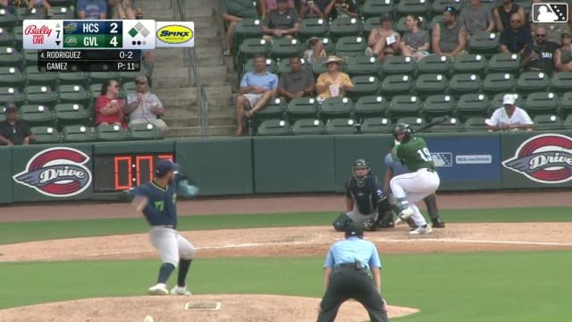 Gerardo Rodriguez singles on a ground ball to left fielder Chandler Pollard. Enddy Azocar scores.