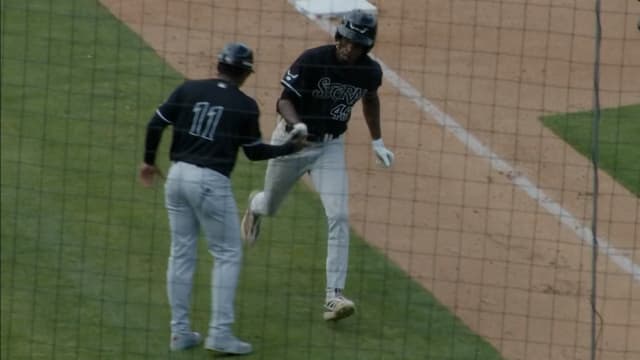 Qrey Lott homers twice on a five-hit, six-RBI day 
