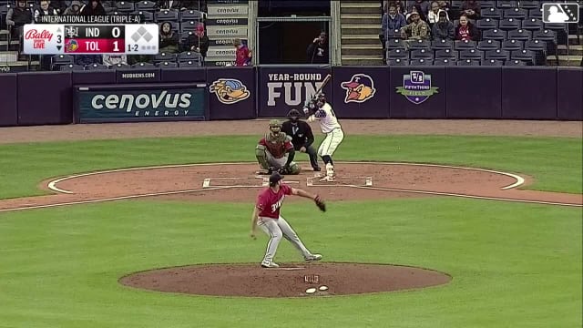 Max Burt strikes out swinging.