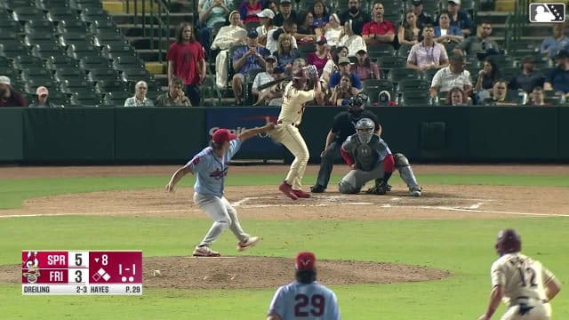 Dylan Dreiling singles on a soft ground ball to center fielder Miguel Ugueto. Max Wagner scores. Frainyer Chavez to 3rd.
