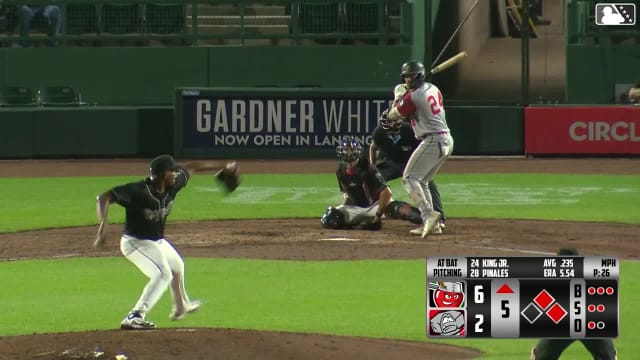 Lamar King Jr. singles on a ground ball to left fielder Breyson Guedez. Kerrington Cross scores. Luke Cantwell to 2nd.