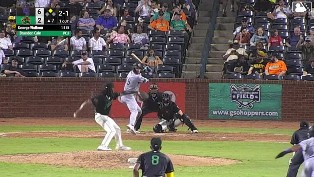 George Wolkow singles on a ground ball to right fielder Shalin Polanco. Javier Mogollon scores.