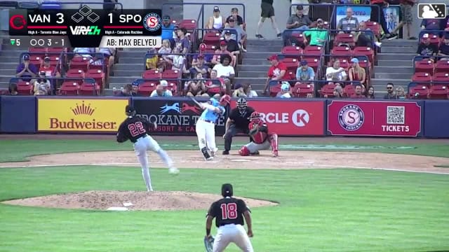 Max Belyeu's first professional home run